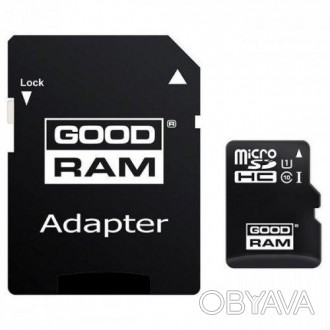 
Самая дешевая флеш карта GoodRAM microSDHC 16GB Class 10 UHS-I (с адаптером) (M. . фото 1