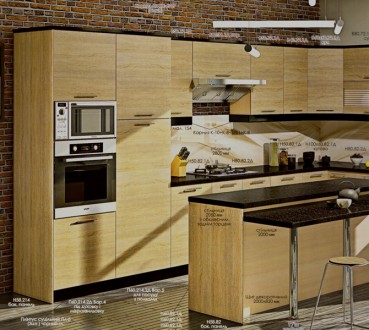 Предлагаем новые стильные кухни Эко с фасадами дсп ламинированными в недорогом ц. . фото 12