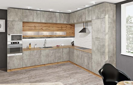 Предлагаем новые стильные кухни Эко с фасадами дсп ламинированными в недорогом ц. . фото 3