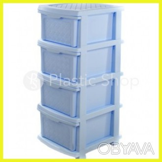 Характеристики товара : "Комод пластиковый R-plastic 4 яруса голубой"
Производит. . фото 1
