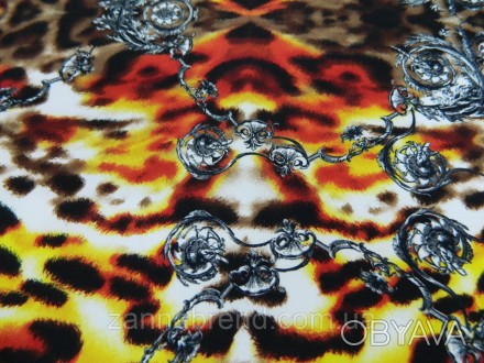  Ткань микромасло "Огненный тигр" - благодаря уникальной технологии переплетения. . фото 1