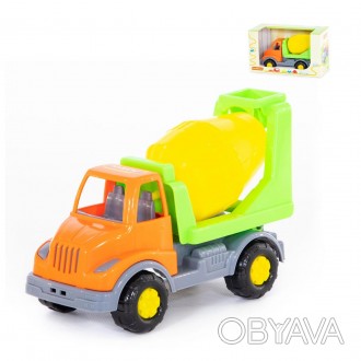 Игрушечный автомобиль-бетоновоз - это веселая детская игрушка, выполненная из пл. . фото 1