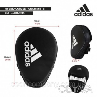 Лапы Adidas Training Curved Punch Mitt изготовлены из кожзама PU3G высокого каче. . фото 1