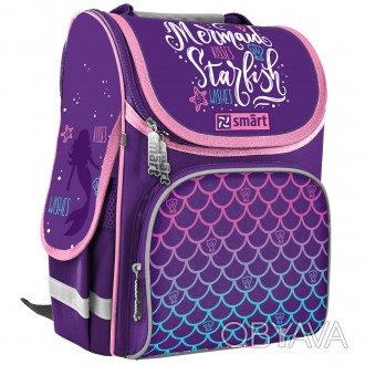 Рюкзак для девочки школьный каркасный SMART 558066 PG-11 Mermaid
Каркасный школь. . фото 1