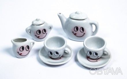 Детский Чайный Керамический сервиз
Набор состоит из 9 элементов: 2 тарелки , 2 ч. . фото 1