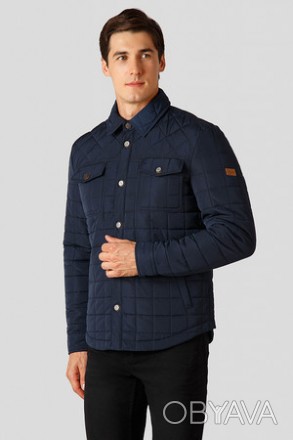 Стеганая куртка-рубашка мужская Finn Flare с отложным воротником на планке с кно. . фото 1