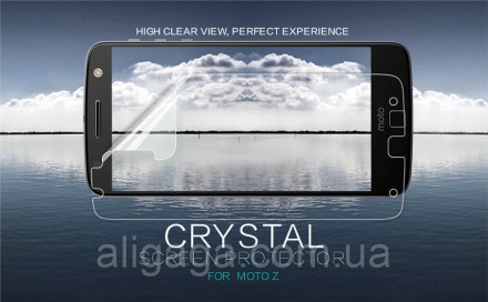 Защитная пленка Nillkin Crystal для Motorola Moto Z (XT1650) (Анти-отпечатки). . фото 2