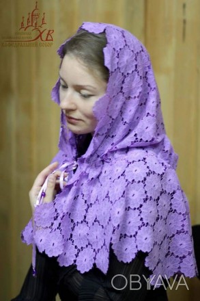Красивый и удобный платок-накидка из кружевной ткани. Для девушек и женщин.

М. . фото 1