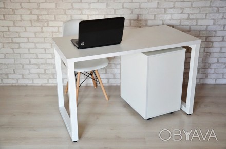 Современный письменный или компьютерный стол для дома и офиса в стиле Лофт с моб. . фото 1