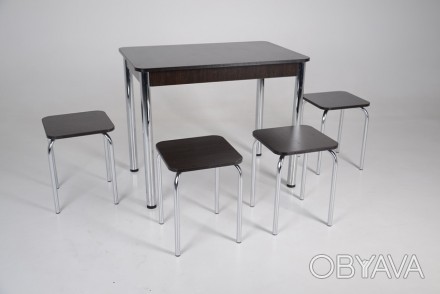 Комплект Классик состоит из изящного стола классического дизайна с металлическим. . фото 1