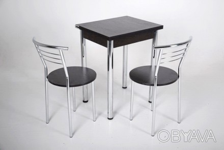 Компактный раскладной комплект стол + 2 стула для небольшой кухни. Аккуратный и . . фото 1