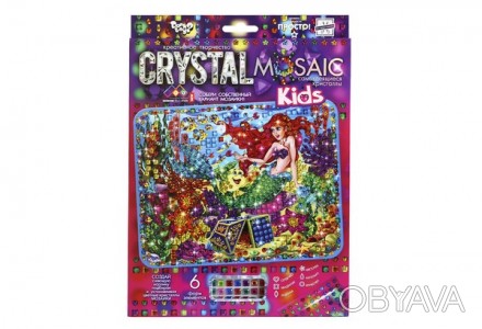 Набір Мозаїка з кристалів Crystal Mosaic Kids 05 Русалонька Danko Toys CRMk-01-0. . фото 1