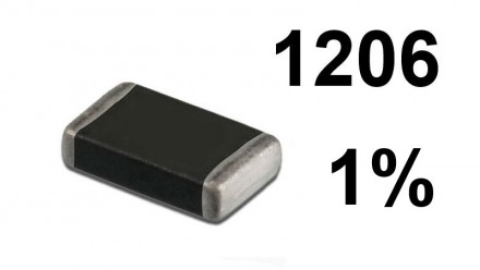 Резистор SMD 1206 1% 3.3R. Цена указана за 25 штук.. . фото 3