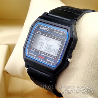 Легендарные мужские кварцевые (электронные) наручные часы Casio (касио) F-91W Ol. . фото 1