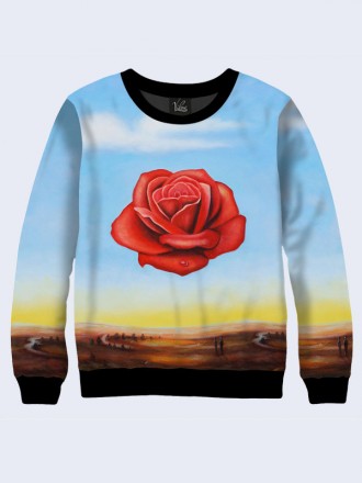 Модный свитшот Медитативная роза с изображением картины Дали.
	Материал:
	- Двух. . фото 2