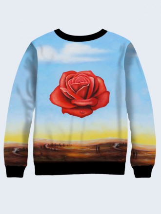 Модный свитшот Медитативная роза с изображением картины Дали.
	Материал:
	- Двух. . фото 3