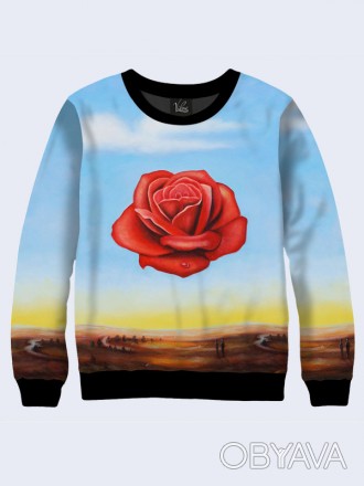 Модный свитшот Медитативная роза с изображением картины Дали.
	Материал:
	- Двух. . фото 1