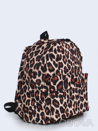 Классный рюкзак Леопардовая расцветка с модным рисунком. Яркий городской рюкзак . . фото 1