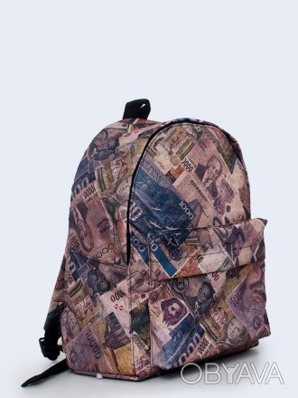 Креативный рюкзак Деньги с красочным рисунком. Яркий городской рюкзак с модным п. . фото 1