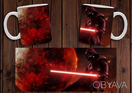 Чашка с принтом Star Wars - идеальный подарок для поклонников этой звездной саги. . фото 1
