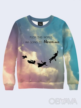 Модный свитшот Neverland с очаровательным 3D-рисунком.
	Материал:
	- Двухслойный. . фото 1