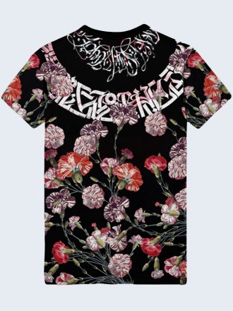 Оригинальная футболка Carnations с красочным рисунком. Материал: 100% полиэстер.. . фото 3