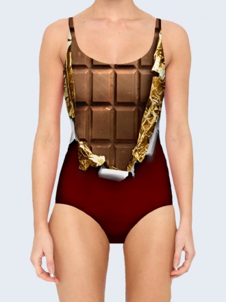 Потрясающий купальник Шоколад с модным 3D-принтом. Состав: 80% полиэстер, 20% эл. . фото 2