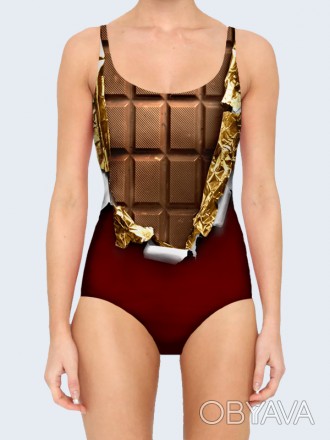 Потрясающий купальник Шоколад с модным 3D-принтом. Состав: 80% полиэстер, 20% эл. . фото 1