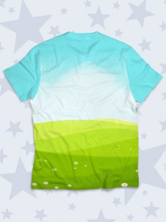 Модная 3D-футболка Слоник с зонтом с милым рисунком. Материал: 100% полиэстер.. . фото 3