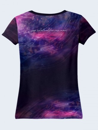 Чудесная футболка Cosmic mandala с классным 3D-рисунком. Материал: 100% полиэсте. . фото 3