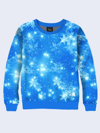 Очаровательный свитшот Lace snowflakes с ярким рисунком.
	Материал:
	- Двухслойн. . фото 2