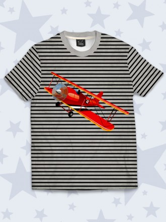 Прикольная футболка Airplane с оригинальным принтом. Материал: 100% полиэстер.. . фото 2