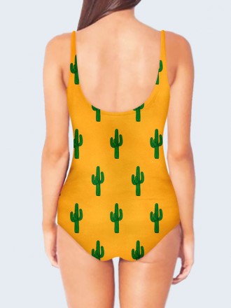 Милый купальник Saguaro с прикольным изображением кактусов. Состав: 80% полиэсте. . фото 3