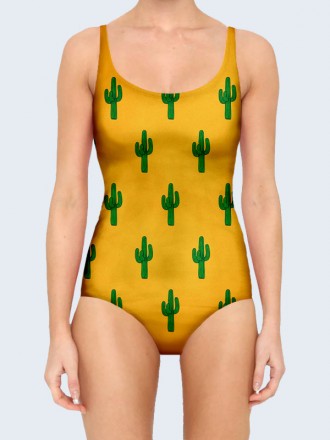 Милый купальник Saguaro с прикольным изображением кактусов. Состав: 80% полиэсте. . фото 2