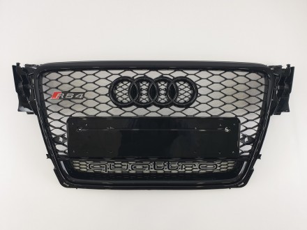Реєтка радіатора Audi A4 2007-2011гід Чорна з емблемою QUATTRO (в стилі RS). Чернівці. фото 1 Реєтка радіатора Audi A4 2007-2011гід Чорна з емблемою QUATTRO (в стилі RS). Чернівці. фото 1