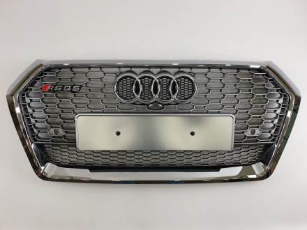 Решітка радіатора Audi Q5 2016-2020год Серая з хром рамкою (в стилі RS). Чернівці. фото 1 Решітка радіатора Audi Q5 2016-2020год Серая з хром рамкою (в стилі RS). Чернівці. фото 1