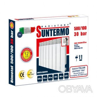 
Секция радиатора биметаллического SUNTERMO 500/80 30 бар современный радиатор и. . фото 1