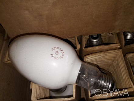 Лампа дуговая ртутная ДРЛ-125 высокого давления, предназначена для использования. . фото 1