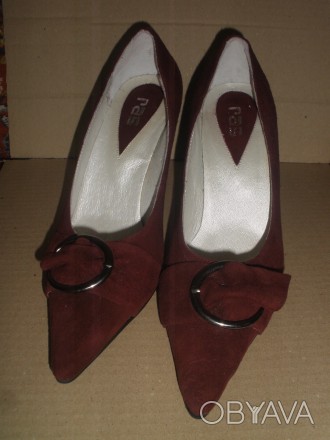 Женские туфли – размер 36, цвет – бордовый, высота шпильки – 6. . фото 1