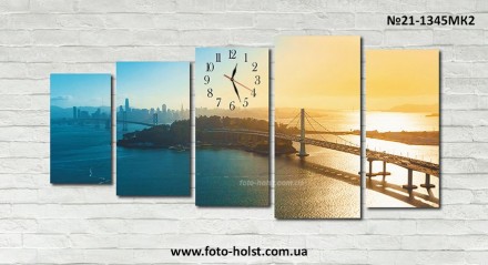 Каталог модульных картин, фото с часами, цены, размеры, на сайте foto-holst.com.. . фото 9