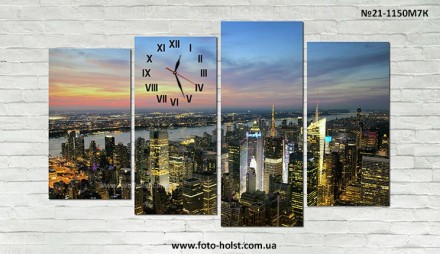 Каталог модульных картин, фото с часами, цены, размеры, на сайте foto-holst.com.. . фото 6