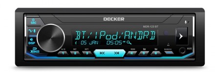 
Кратко о Decker MDR-123 BT:Монтажный размер: 1 DINТип: USB (бездисковые)Па. . фото 2