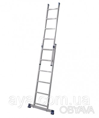 Лестница алюминиевая двухсекционная может использоваться как раздвижная приставн. . фото 1