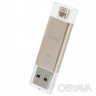
Флешка для iPhone + USB Hoco UD2 16GB
 
lightning интерфейс
Сертифицирована MFI. . фото 1