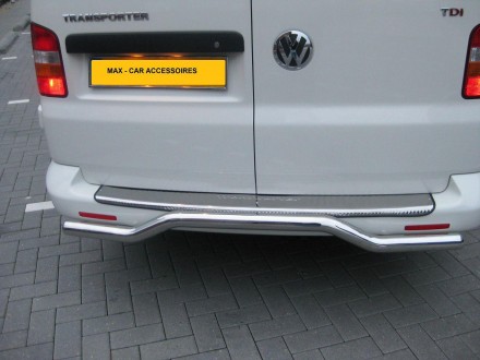 Защита заднего бампера - Защита заднего бампера на Volkswagen Transporter T5 GP . . фото 2