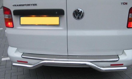 Защита заднего бампера - Защита заднего бампера на Volkswagen Transporter T5 GP . . фото 5