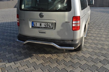Защита заднего бампера на Volkswagen Caddy Волна (Чайка) (60 диаметр). Київ. фото 1 Защита заднего бампера на Volkswagen Caddy Волна (Чайка) (60 диаметр). Київ. фото 1