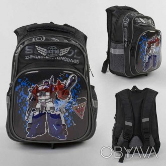Рюкзак школьный С 43554 (36) 2 цвета, 3D принт, 1 отделение, 2 кармана, ортопеди. . фото 1