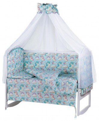 Детский постельный комплект в кроватку Babyroom Comfort-08 стандартных размеров . . фото 2
