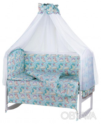Детский постельный комплект в кроватку Babyroom Comfort-08 стандартных размеров . . фото 1